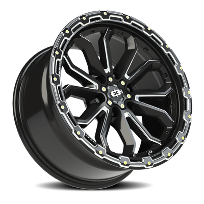 Vision Korupt 6x120mm Gloss Black Milled Spoke Wheel