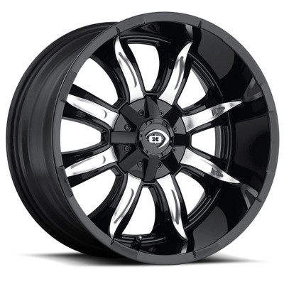 Vision Wheel 6-5.5 GBMF Gloss Black Machined Finish Automotive Wheel