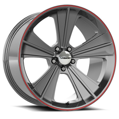 Vision Wheel 5x114.3mm Satin Black MISSILE Automotive Wheel