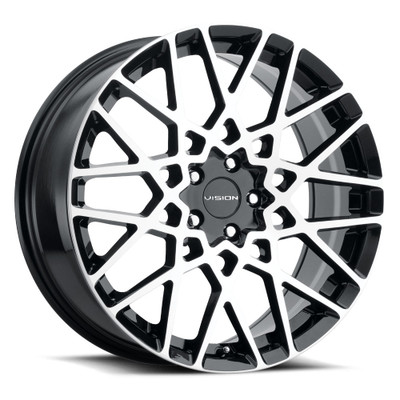 Vision Wheel 5x4.5 GBMF Recoil - Gloss Black Machined Finish Automotive Wheel