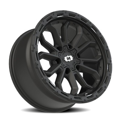Vision Wheel Korupt 6x5.5 Satin Black Wheel