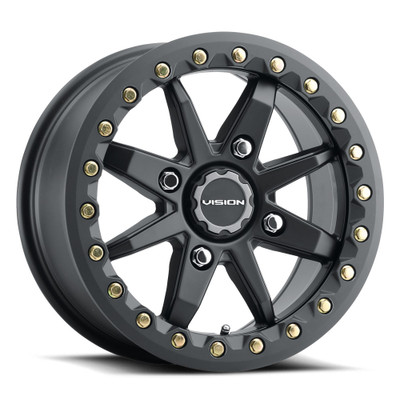 Vision 4-Lug 156mm Satin Black Bolt Pattern ATV Wheel