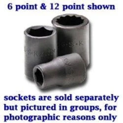 SK Hand Tool SKT34044 SKT-34044 1/2" Drive 6 Point Standard Fractional Impact Socket 1-3/8"