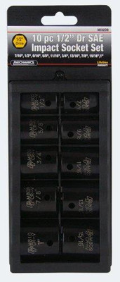 WILMAR WLMM592DB Performance Tool M592DB 10pc 1/2" Dr SAE Impact Skt Set