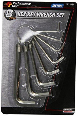 WILMAR WLMW1113C W1113C 8-Piece MET Hex Key Wrench Set