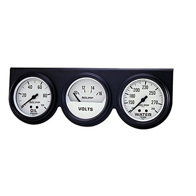 AUTO METER 2328 A.GAGE WHT.FACE OIL/VLT/W