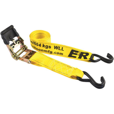 2 PK 2INX10FT 4000 LB RATCHETING TIE DOWNS YELLOW