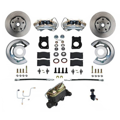 Leed Brakes LEEFC0001-405 MANUAL FRONT KIT WITH PLAIN ROTORS AND ZINC PLATED CALIPERS