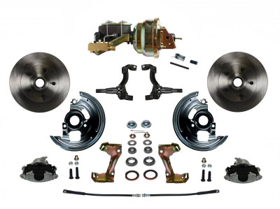 Leed Brakes LEEFC1002-M1A1 POWER FRONT KIT WITH PLAIN ROTORS AND ZINC PLATED CALIPERS