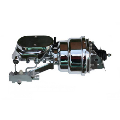 Leed Brakes LEE2L6B4 7IN DUAL POWER BOOSTER 11/8IN BORE FLAT TOP MASTER DISC/DISC (CHROME)