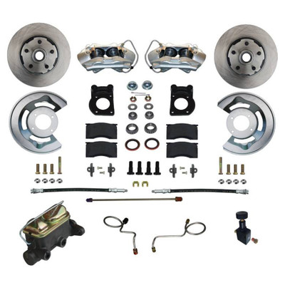 Leed Brakes LEEFC0002-405 MANUAL FRONT KIT WITH PLAIN ROTORS AND ZINC PLATED CALIPERS