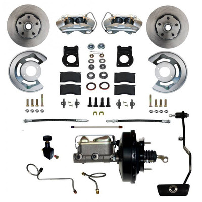 Leed Brakes LEEFC0002-3405A POWER FRONT KIT WITH PLAIN ROTORS AND ZINC PLATED CALIPERS