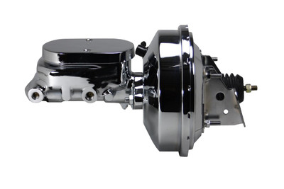 Leed Brakes LEE2F6 9IN POWER BOOSTER 11/8IN BORE FLAT TOP MASTER (CHROME)
