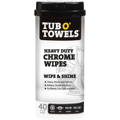 Tub O Towels TUBTW40-CHR TUB O TOWELS CHROME WIPES 40 TOWEL CANISTER