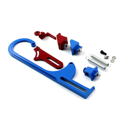 Speedmaster PCE124.1005 Carburetor Throttle Cable Bracket Kit Red/Blue w/ Return Springs & Mount