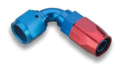 EARLS 809110 Earl's Swivel-Seal Blue And Red Anodized Aluminum 90-Degree -10AN Female to -10AN Hose End