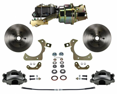 Leed Brakes LEEFC1011-K1A1 POWER FRONT KIT WITH PLAIN ROTORS AND ZINC PLATED CALIPERS