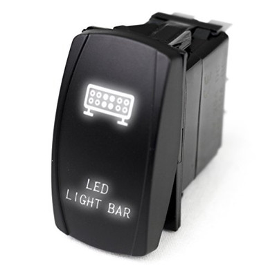 RACESPORT LT LJ10W LED ROCKER SWITCH W/ WHITE LED RADI