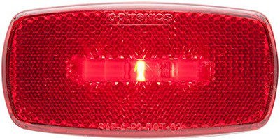 OPTRONICS MCL0032RBB ONE LED MARK LIGHT;OVAL;BLK BSE;RED
