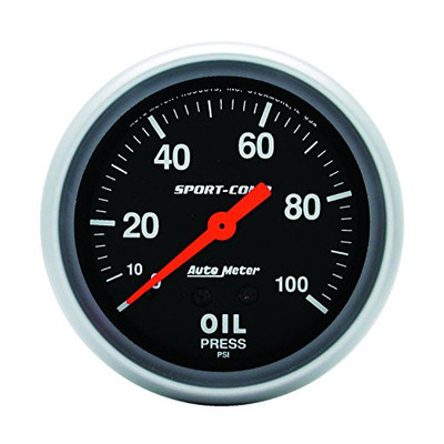 AUTO METER 3421 SPORTCMP OIL PRESS. 2 5/8 AUTO METER 3421 SPORTCMP OIL PRESS. 2 5/8