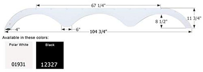 ICON 12327 FENDER SKIRT TRIPLE HEARTLAND  BLK