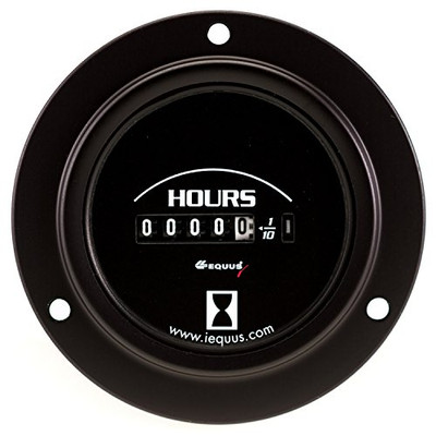 EQUUS 6210 HOURMETER W/ FLANGE MOUNT