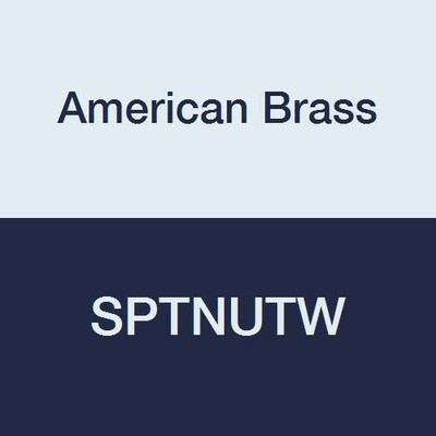 AMER BRASS SPTNUTW SPOUTNUT W/ORING WH-BULK AMER BRASS SPTNUTW SPOUTNUT W/ORING WH-BULK