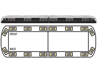 ECCO ELECT 1220001E LBAR VNTG 4816 LED MDS 12-24V AMBR