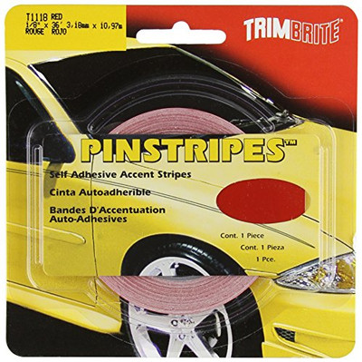 TRIMBRITE T1118 1/8 PINSTRIPE TAPE RED TRIMBRITE T1118 1/8 PINSTRIPE TAPE RED