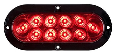OPTRONICS STL78RK LED OVAL TAIL LIGHT FLANGE MT