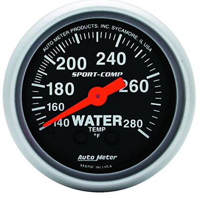 AUTO METER 3331 SPRTCMP WTR TEMP140-280 AUTO METER 3331 SPRTCMP WTR TEMP140-280