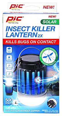 PIC CORP SOLARPLZ SOLAR PORTABLE BUG ZAPPER & LANTERN PIC CORP SOLARPLZ SOLAR PORTABLE BUG ZAPPER & LANTERN