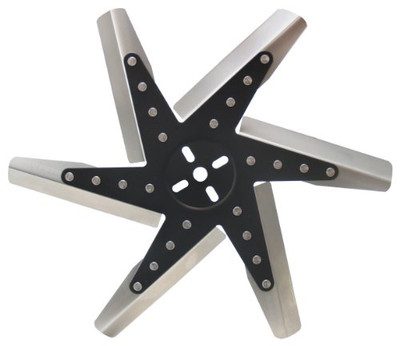 DERALE 19117 High Performance Flex Fan: Stainless Steel; 17 Diameter; Standard Rotation; Stainless Blade; Black Center