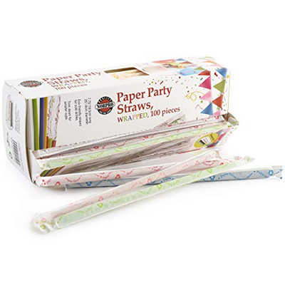 NORPRO 4025 PAPER PARTY STRAWS  WRAPPED  ASSORT NORPRO 4025 PAPER PARTY STRAWS  WRAPPED  ASSORT