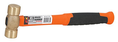 PERFORM TOOL W1137 16 OZ SOLID BRASS HAMMER