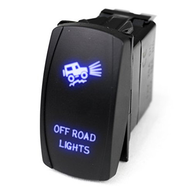 RACESPORT LT LE10B LED ROCKER SWITCH W/ BLUE LED RADIA