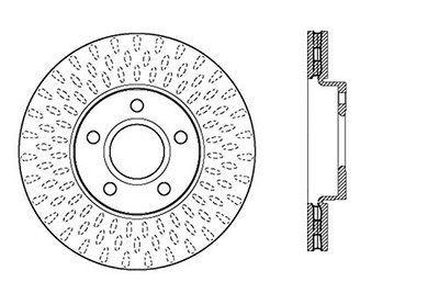 STOP TECH 12861100R CROSS DRILLED ROTOR STOP TECH 12861100R CROSS DRILLED ROTOR