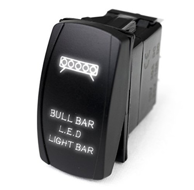 RACESPORT LT LJ46W LED ROCKER SWITCH W/ WHITE LED RADI