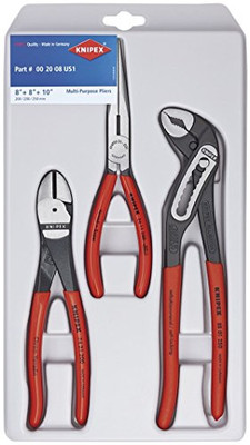 KNIPEX TOOLS LP KX267488 3 Piece Pliers Set of NeedleAlligator and Cutter Pliers KNIPEX TOOLS LP KX267488 3 Piece Pliers Set of NeedleAlligator and Cutter Pliers
