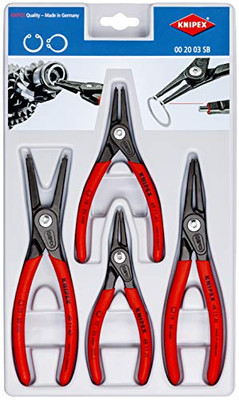 KNIPEX TOOLS LP KX002003SB 4 Piece Circlip Pliers Set KNIPEX TOOLS LP KX002003SB 4 Piece Circlip Pliers Set