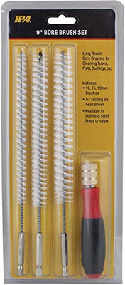 INNOVATIVE PRODUCTS OF AMERICA IP8085 9 Bore Nylon Brush Set withHandle INNOVATIVE PRODUCTS OF AMERICA IP8085 9 Bore Nylon Brush Set withHandle