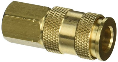 MILTON MI764S 1/4 x 1/4FNPT Hi Flow V StyleCoupler Accepts AM and V Style MILTON MI764S 1/4 x 1/4FNPT Hi Flow V StyleCoupler Accepts AM and V Style