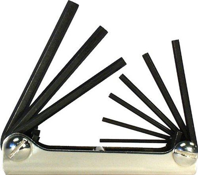 EKLIND TOOL EKL20911 N91 Classic Fold-Up Tool, 9-Piece Hex Set, SAE, Polished Steel/Black Oxide, Sold as 9 Each EKLIND TOOL EKL20911 N91 Classic Fold-Up Tool, 9-Piece Hex Set, SAE, Polished Steel/Black Oxide, Sold as 9 Each