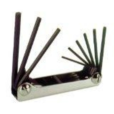 EKLIND TOOL EKL20912 N91 S Classic Fold-Up Tool, 9-Piece Hex Set, SAE, Polished Steel/Black Oxide, Sold as 9 Each EKLIND TOOL EKL20912 N91 S Classic Fold-Up Tool, 9-Piece Hex Set, SAE, Polished Steel/Black Oxide, Sold as 9 Each