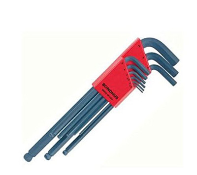 Bondhus BND10999 Set of 9 Balldriver L-wrenches, ProGuard Finish, sizes 1.5-10mm
