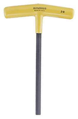 Bondhus BND15238 Set of 10 Hex T-handles, 6-Inch Length, sizes 3/32-3/8-Inch