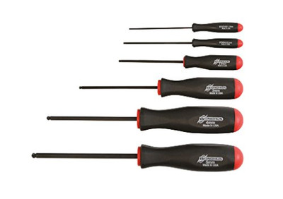 Bondhus BND74686 Set of 6 Balldriver Screwdrivers with ProHold Tip, ProGuard Finish, sizes 1.5-5mm
