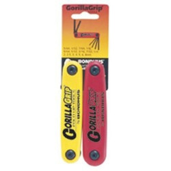 Bondhus BND12522 GorillaGrip Hex Fold-up Double Pack, BND12587 (2-8mm) & DNB12589 (5/64-1/4-Inch) Corp.