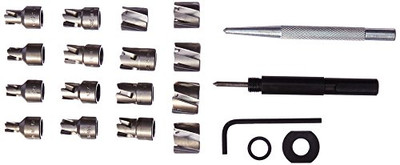 Blair BLR11099 Rotabroach Master Set, 1/4" to 3/4" Hole Cutters, Arbor, Pilots, Hex Key, Arbor Washer, in Case