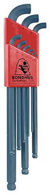 Bondhus BND16599 Set of 9 Balldriver Stubby L-wrenches, sizes 1.5-10mm